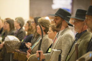 The Opera Colorado Chorus in rehearsal for the 2016 production of The Scarlet Letter. Photo: Opera Colorado/Matthew Staver