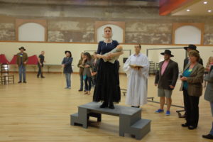 Laura Claycomb (soprano) and Dominic Armstrong (tenor) in rehearsal for Opera Colorado's 2016 production of The Scarlet Letter. Photo: Opera Colorado/Matthew Staver