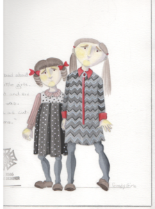 Costume sketches of the Grady girls by Kärin Simonson Kopischke