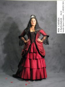 Costume reference shot for Carmen