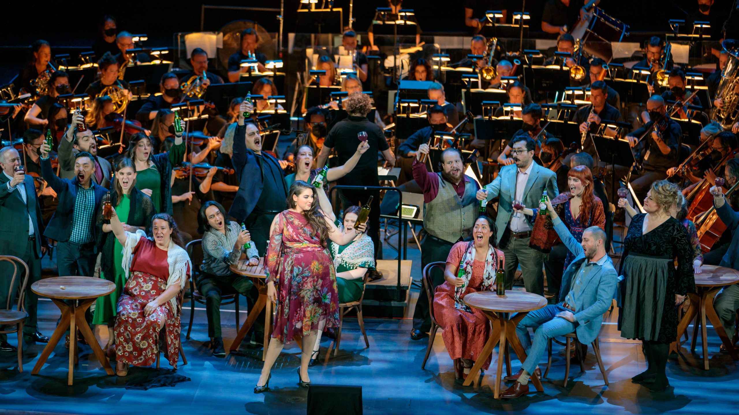 Mezzo-Soprano Kira Dills-DeSurra on stage at the Ellie Caulkins Opera House.