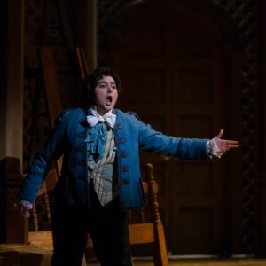 Kira Dills-DeSurra in costume as Cherubino