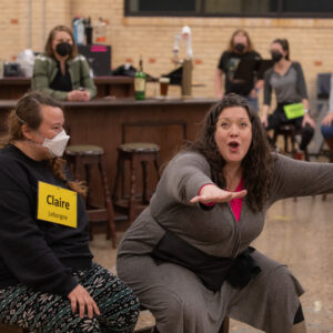 The artists of The Flying Dutchman in rehearsal